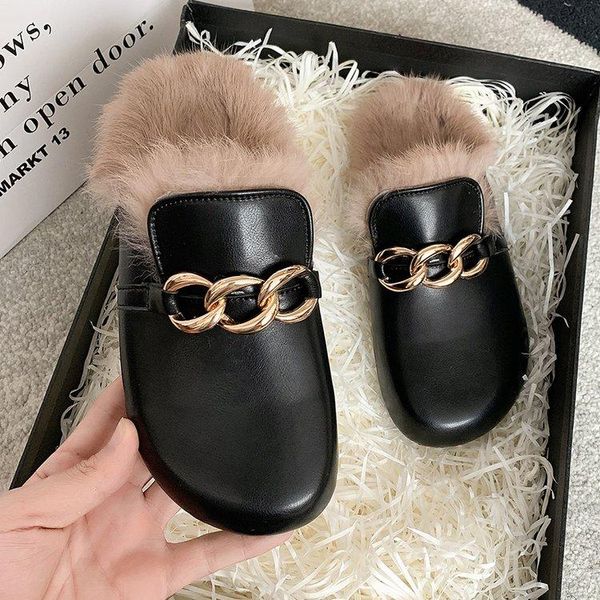 slippers fur shoes casual mules for women 2021 slides cover toe low pantofle platform loafers plush luxury flat pu rubber ba, Black
slippers fur shoes casual mules for women 2021 slides cover toe low pantofle platform loafers plush luxury flat pu rubber ba, Black