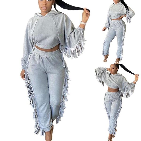 women's tracksuits women two piece tassels suits long sleeve hoodies casual pants set autumn winter tracksuit hoodied trousers suits#g3, Gray
women's tracksuits women two piece tassels suits long sleeve hoodies casual pants set autumn winter tracksuit hoodied trousers suits#g3, Gray