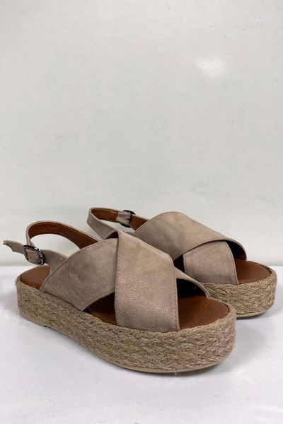 sandals women's mink cross strappy, Black