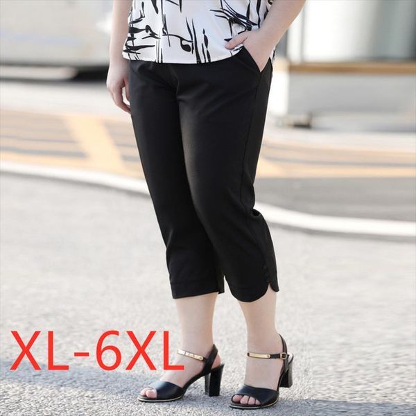 korea summer plus size large womens capris loose casual black chiffon pocket straight trousers 3xl 4xl 5xl 6xl, Black;white
korea summer plus size large womens capris loose casual black chiffon pocket straight trousers 3xl 4xl 5xl 6xl, Black;white