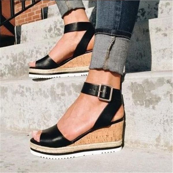 women sandals plus size wedges shoes for high heels summer chaussures femme platform, Black
women sandals plus size wedges shoes for high heels summer chaussures femme platform, Black