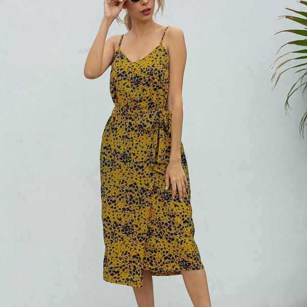 casual dresses summer women's print belted split thigh cami dress, Black;gray
casual dresses summer women's print belted split thigh cami dress, Black;gray