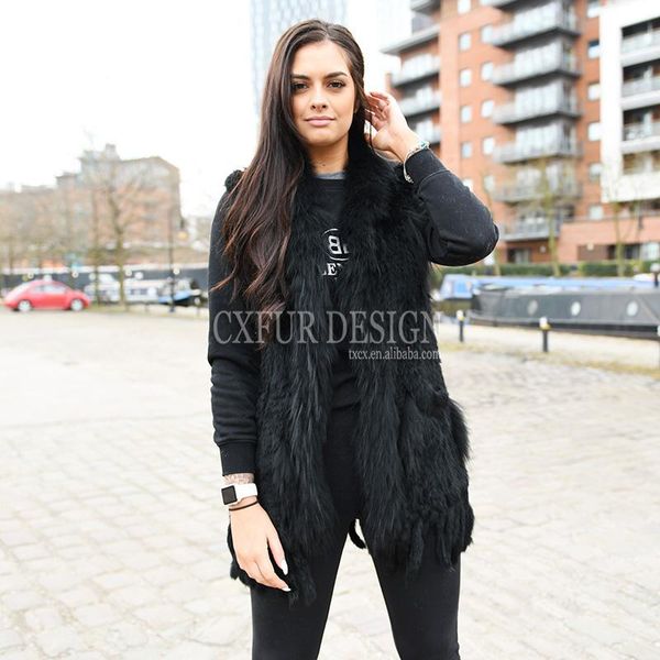 women's vests cx-g-b-120a knitted real long fur vest raccoon collar trim hand coat natural style vintage tassel, Black;white
women's vests cx-g-b-120a knitted real long fur vest raccoon collar trim hand coat natural style vintage tassel, Black;white