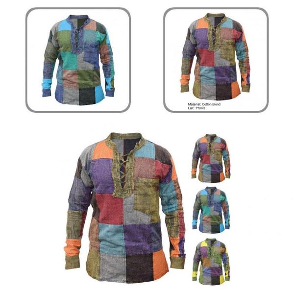 men's casual shirts vintage great round neck colorful autumn shirt skin-friendly men pullover for work, White;black
men's casual shirts vintage great round neck colorful autumn shirt skin-friendly men pullover for work, White;black
