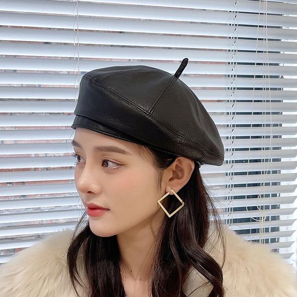 berets women fashion beret solid cap real leather french artist warm beanie hat female ladies all-match black, Blue;gray
berets women fashion beret solid cap real leather french artist warm beanie hat female ladies all-match black, Blue;gray