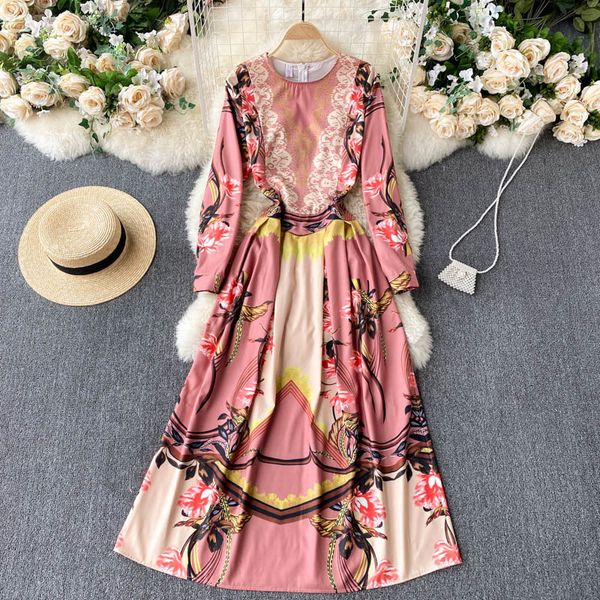 dresses women design print maxi elegant o neck sleeve a-line evening spring casual chic streetwear long, Black;gray
dresses women design print maxi elegant o neck sleeve a-line evening spring casual chic streetwear long, Black;gray