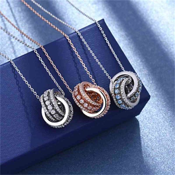 the new swarovski element large double ring necklace female shi family smart crystal pendant clavicle chain, Silver
the new swarovski element large double ring necklace female shi family smart crystal pendant clavicle chain, Silver