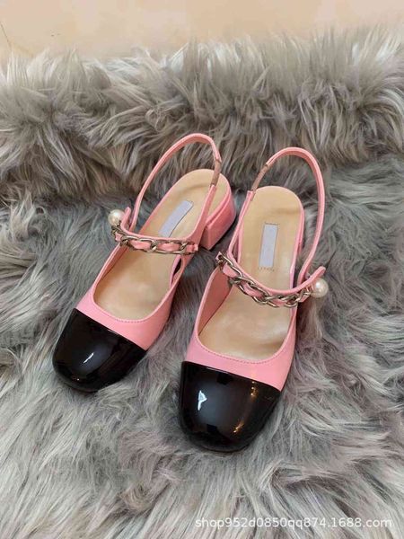 sandals slippers 2021 summer new miu family square head high heeled sandals with pearl chain and thick heeled mary jane shoes zly, Black
sandals slippers 2021 summer new miu family square head high heeled sandals with pearl chain and thick heeled mary jane shoes zly, Black