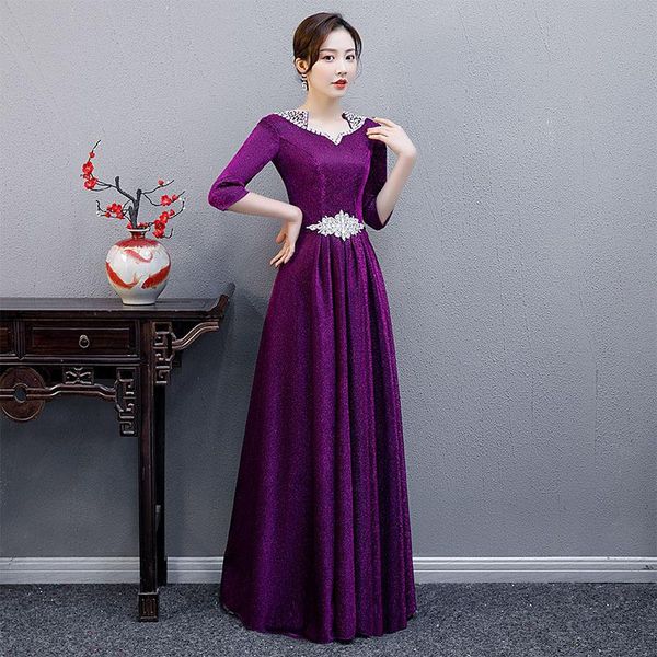 ethnic clothing purple rhinestone qipao sweetheart neck embroidery flower cheongsam floor length chinese dresses pleated classic vestid, Red
ethnic clothing purple rhinestone qipao sweetheart neck embroidery flower cheongsam floor length chinese dresses pleated classic vestid, Red