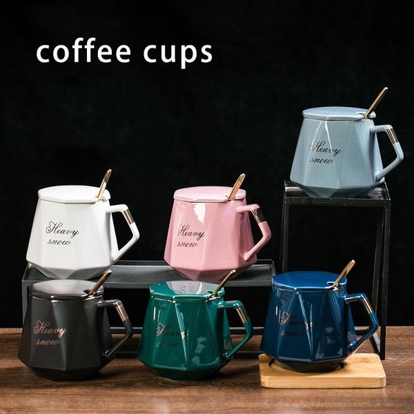 mugs creative diamond cup ceramic with lid household coffee office gift printing mug
mugs creative diamond cup ceramic with lid household coffee office gift printing mug