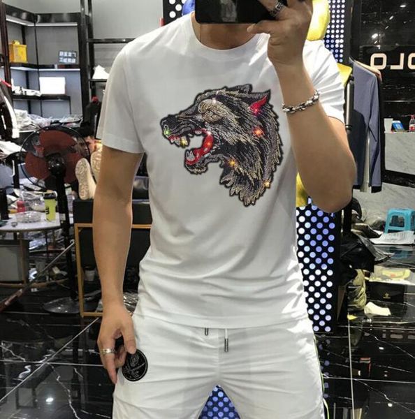 men's t-shirts hip-hop style design summer breathable luxury rhinestone pattern pullover cotton outdoor t-shirt, White;black
men's t-shirts hip-hop style design summer breathable luxury rhinestone pattern pullover cotton outdoor t-shirt, White;black