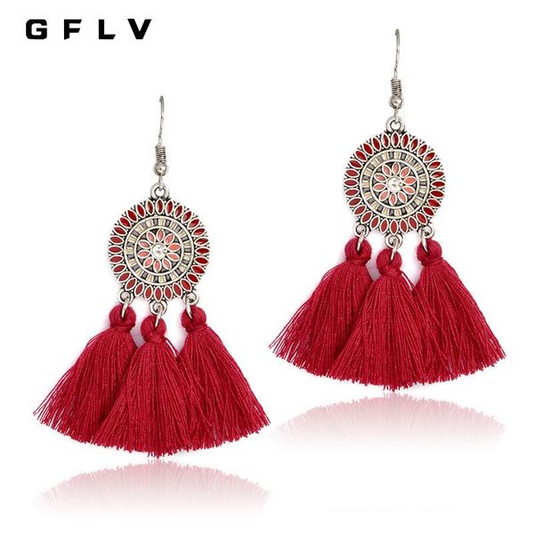 dangle & chandelier gflv 2021 luxury long tassel earrings for women bohemian sun flower vintage fashion jewelry e002, Silver
dangle & chandelier gflv 2021 luxury long tassel earrings for women bohemian sun flower vintage fashion jewelry e002, Silver