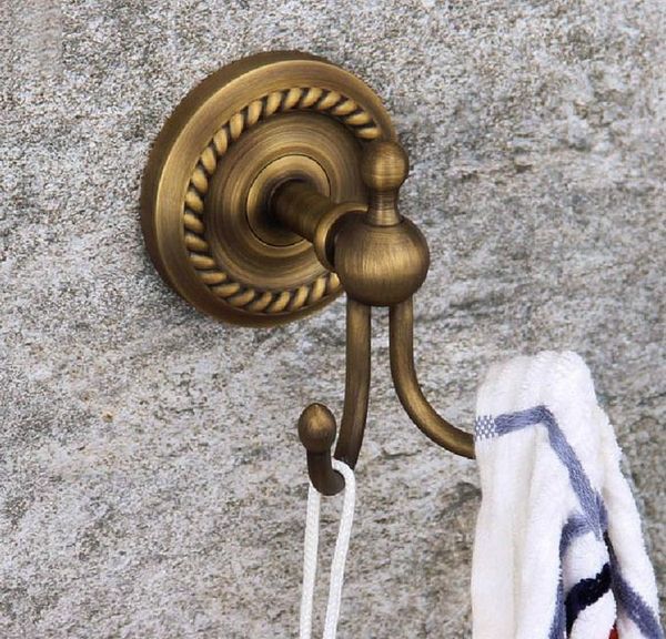 robe hooks 1pcs antique brass wall mounted double coat hat towel hook hanger bathroom accessory aba270
robe hooks 1pcs antique brass wall mounted double coat hat towel hook hanger bathroom accessory aba270