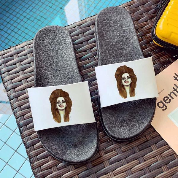 fashion women slippers girl printed vouge shoes outdoor indoor home non-slip slides, Black
fashion women slippers girl printed vouge shoes outdoor indoor home non-slip slides, Black