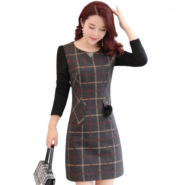 casual dresses fashion autumn winter women woolen dress plaid long-sleeve a line o neck pocket long thick female plus size, Black;gray
casual dresses fashion autumn winter women woolen dress plaid long-sleeve a line o neck pocket long thick female plus size, Black;gray