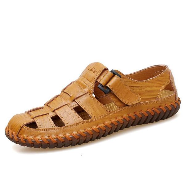 designer style man sandals casual flat heels split leather male retro beach slipper men's roman summer shoes, Black
designer style man sandals casual flat heels split leather male retro beach slipper men's roman summer shoes, Black