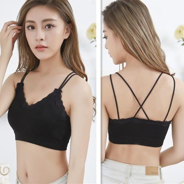 gym clothing seamless vest women wrapped chest bra lace-edge embroidered style back yoga comfortable breathable sports, White;black
gym clothing seamless vest women wrapped chest bra lace-edge embroidered style back yoga comfortable breathable sports, White;black