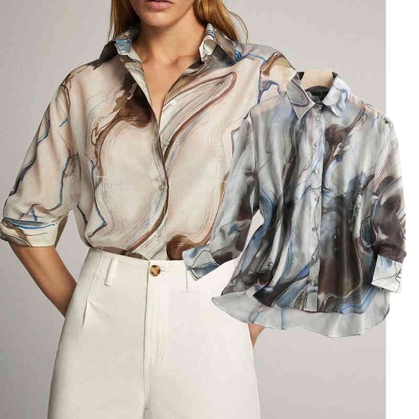 women's blouses & shirts new fashion women watercolor chiffon shirt single breasted long sleeve chiffon shirt casual loose je, White
women's blouses & shirts new fashion women watercolor chiffon shirt single breasted long sleeve chiffon shirt casual loose je, White