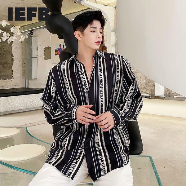 iefb stripe loose shirt men's long sleeve korean fashion casual loose big size vintage streetwear lapel 9y6778 210524, White;black
iefb stripe loose shirt men's long sleeve korean fashion casual loose big size vintage streetwear lapel 9y6778 210524, White;black