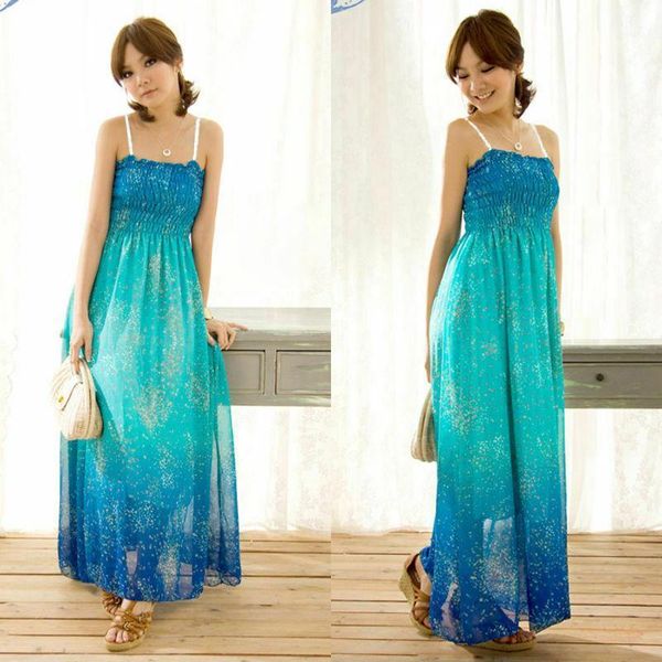 women floral gradient maxi dress beach holiday party casual summer sundress dresses, Black;gray
women floral gradient maxi dress beach holiday party casual summer sundress dresses, Black;gray
