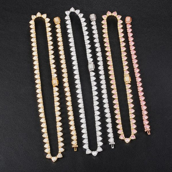 chains hip hop 7mm heart-shaped iced out tennis chain pendant cubic zirconia stones necklace men white gold plated jewelry, Silver
chains hip hop 7mm heart-shaped iced out tennis chain pendant cubic zirconia stones necklace men white gold plated jewelry, Silver