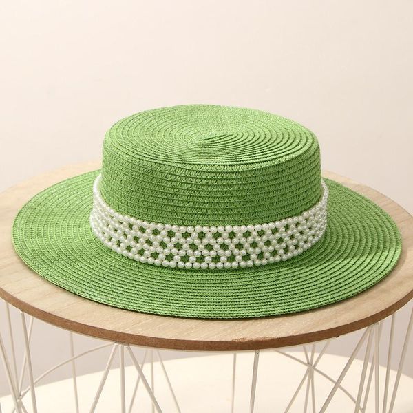 wide brim hats summer sun hat retro pearl grass green women's jazz french flat outdoor beach sunshade straw, Blue;gray
wide brim hats summer sun hat retro pearl grass green women's jazz french flat outdoor beach sunshade straw, Blue;gray
