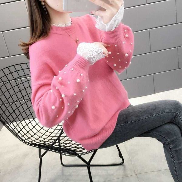 women's sweaters round neck pullovers loose lace beaded jumper korean fake two-piece sweater jacket knitting y620 8wfw, White;black
women's sweaters round neck pullovers loose lace beaded jumper korean fake two-piece sweater jacket knitting y620 8wfw, White;black