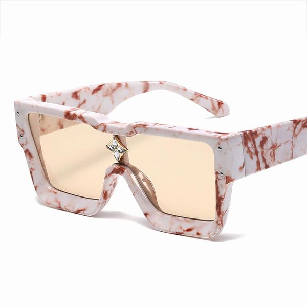 sunglasses women's retro large frame men's one-piece square-rimmed glasses diamond mi nail uv400 goggles, White;black
sunglasses women's retro large frame men's one-piece square-rimmed glasses diamond mi nail uv400 goggles, White;black