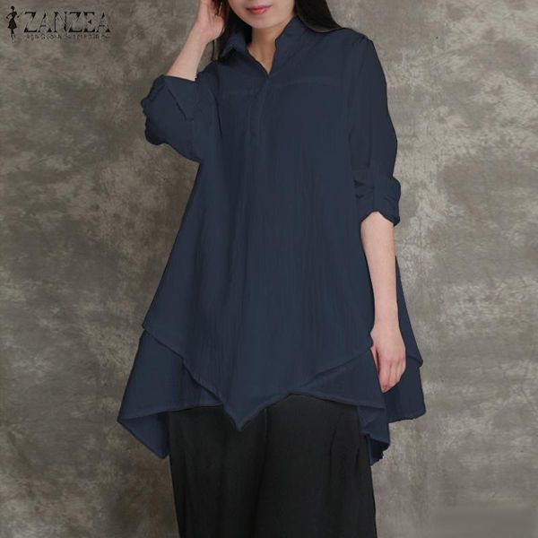 women irregular hem blouse autumn lapel neck long sleeve shirts female elegant solid loose casual tunic work blusas women's blouses &, White
women irregular hem blouse autumn lapel neck long sleeve shirts female elegant solid loose casual tunic work blusas women's blouses &, White