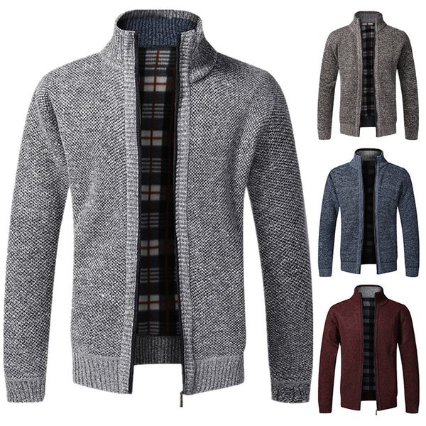autumn winter men sweater knit cardigan slim fit stand collar zipper jacket solid cotton thick keep warm, Black;green
autumn winter men sweater knit cardigan slim fit stand collar zipper jacket solid cotton thick keep warm, Black;green