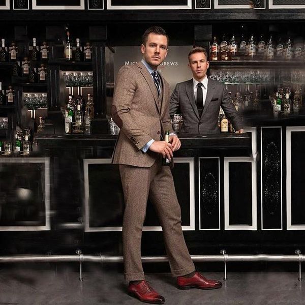 men's suits & blazers latest brown tweed men for wedding classic winter groom tuxedo formal slim fit blazer pieces, White;black
men's suits & blazers latest brown tweed men for wedding classic winter groom tuxedo formal slim fit blazer pieces, White;black