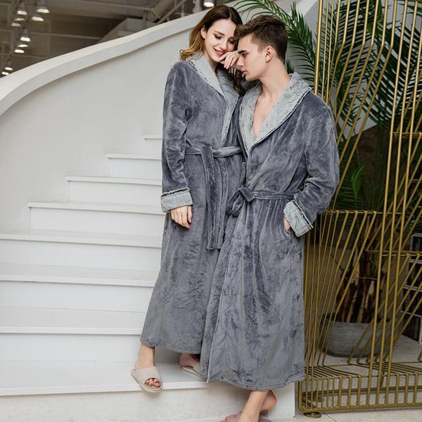 autumn and winter pijama flannel splicing nightgown long size enlarged thickened men's women's pajamas bathrobe nightwear sleepwea, Black;red
autumn and winter pijama flannel splicing nightgown long size enlarged thickened men's women's pajamas bathrobe nightwear sleepwea, Black;red