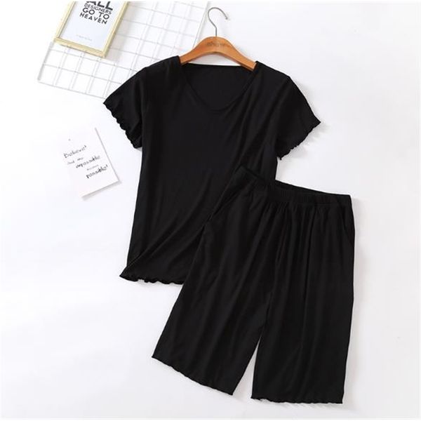 women's sleepwear pajamas women short-sleeved shorts set summer home clothes modal cotton sleepwear suit v-neck ladies nightwear pijama, Black;red
women's sleepwear pajamas women short-sleeved shorts set summer home clothes modal cotton sleepwear suit v-neck ladies nightwear pijama, Black;red