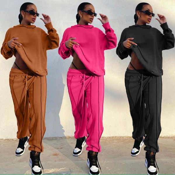 women's two piece pants dpsde 2021 women casual holiday style sets long sleeve round neck elastic pure color, White
women's two piece pants dpsde 2021 women casual holiday style sets long sleeve round neck elastic pure color, White