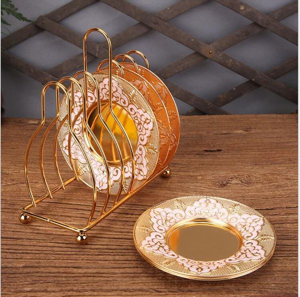 table runner europe 6pcs/set diameter13cm round metal cup pads gold drink coasters for accessories bd018
table runner europe 6pcs/set diameter13cm round metal cup pads gold drink coasters for accessories bd018