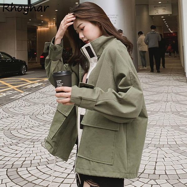 women's jackets basic women all-match trendy loose solid safari style streetwear student leisure chic simple harajuku korean design, Black;brown
women's jackets basic women all-match trendy loose solid safari style streetwear student leisure chic simple harajuku korean design, Black;brown