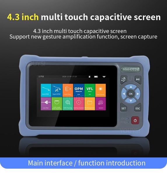 1310/1550nm 26/24db fiber optic reflectometer touch screen vfl ols opm event map ethernet cable tester equipment
1310/1550nm 26/24db fiber optic reflectometer touch screen vfl ols opm event map ethernet cable tester equipment