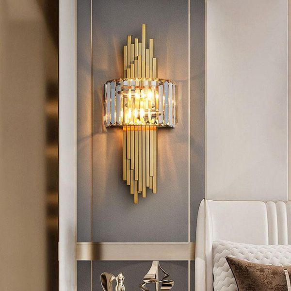 luxury modern minimalist crystal gold wall lamp for living room bedroom bedside atmospheric aisle led indoor lighting
luxury modern minimalist crystal gold wall lamp for living room bedroom bedside atmospheric aisle led indoor lighting