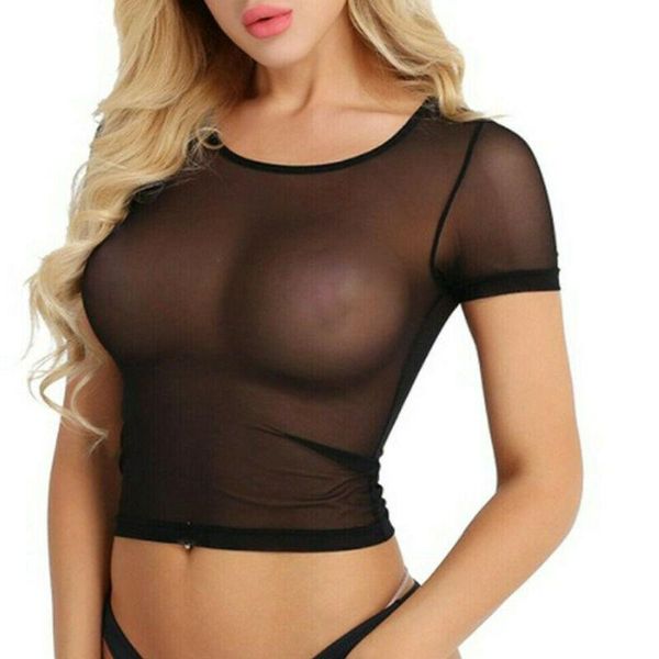 spring summer womens short sleeve black mesh t shirts transparent tees beach women's t-shirt, White
spring summer womens short sleeve black mesh t shirts transparent tees beach women's t-shirt, White