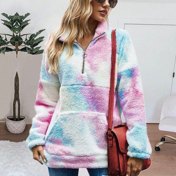 women's hoodies & sweatshirts autumn and winter tie dye hedging coat warm printing pocket pullover zipper lapel sweater sweatshirt pull, Black
women's hoodies & sweatshirts autumn and winter tie dye hedging coat warm printing pocket pullover zipper lapel sweater sweatshirt pull, Black