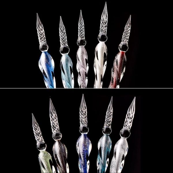 crystal glass dip pen set non-carbon ink fountain signature writing tools drop pens
crystal glass dip pen set non-carbon ink fountain signature writing tools drop pens