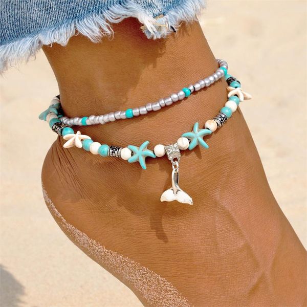 anklets vienkim mermaid for women vintage multi layer bead anklet 2021 fashion foot boho jewelry, Red;blue
anklets vienkim mermaid for women vintage multi layer bead anklet 2021 fashion foot boho jewelry, Red;blue