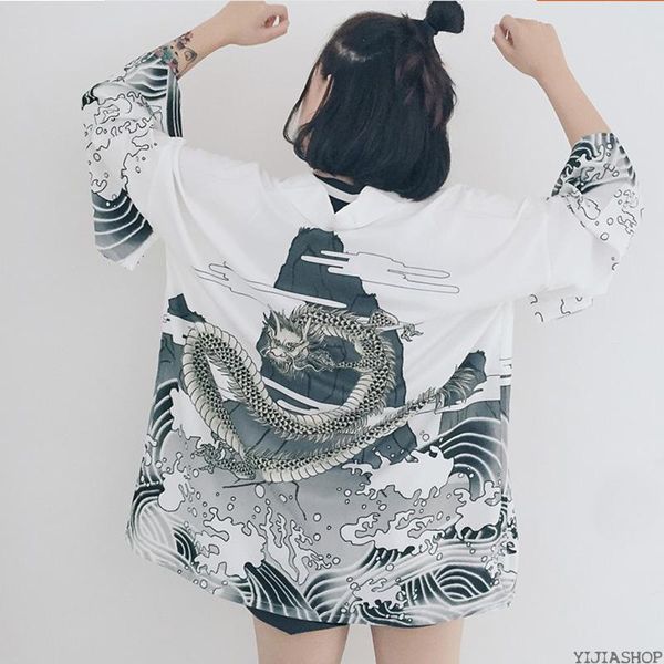 japanese style print retro harajuku blouse wave wind dragon shirt bat sleeve kimono women's blouses & shirts, White
japanese style print retro harajuku blouse wave wind dragon shirt bat sleeve kimono women's blouses & shirts, White