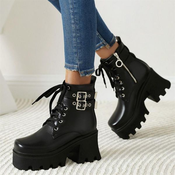 boots sarairis fashion modern metal decoration women great quality concise solid platform shoes, Black
boots sarairis fashion modern metal decoration women great quality concise solid platform shoes, Black