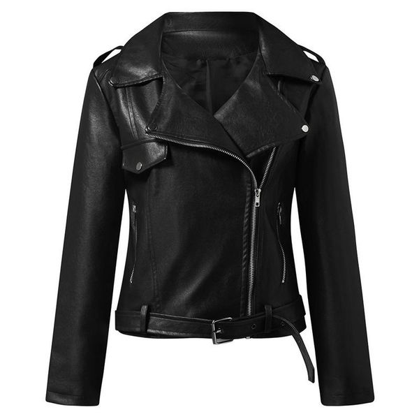 women's leather & faux 5xl slim jacket ladies motorcycle zipper punk style short fashion street women pu, Black
women's leather & faux 5xl slim jacket ladies motorcycle zipper punk style short fashion street women pu, Black