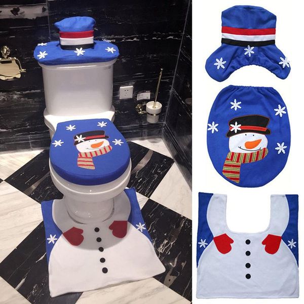 blue snowman pattern toilet seat cover mat set bathroom closestool decor protecor case christmas decorations 3pcs/set covers
blue snowman pattern toilet seat cover mat set bathroom closestool decor protecor case christmas decorations 3pcs/set covers
