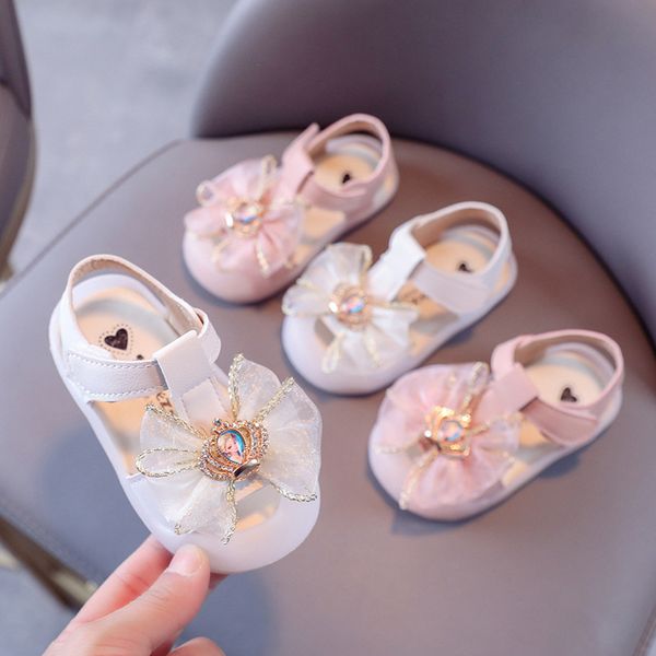 2021 Summer Baby Girls Sandals Infant Toddler Sandals Rhinestone Crown Bowknot Princess Shoes Kids Children Casual Beach Sandals, Beige
2021 Summer Baby Girls Sandals Infant Toddler Sandals Rhinestone Crown Bowknot Princess Shoes Kids Children Casual Beach Sandals, Beige