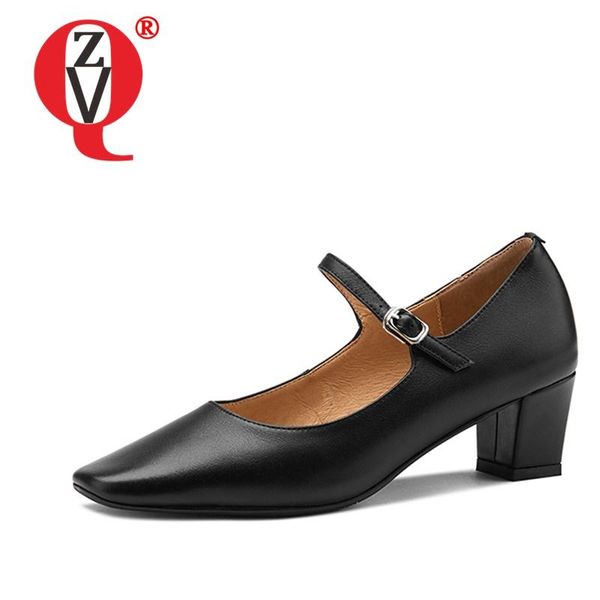 dress shoes zvq woman genuine leather spring style square toe solid color fashion comfortable ventilation concise working heels, Black
dress shoes zvq woman genuine leather spring style square toe solid color fashion comfortable ventilation concise working heels, Black