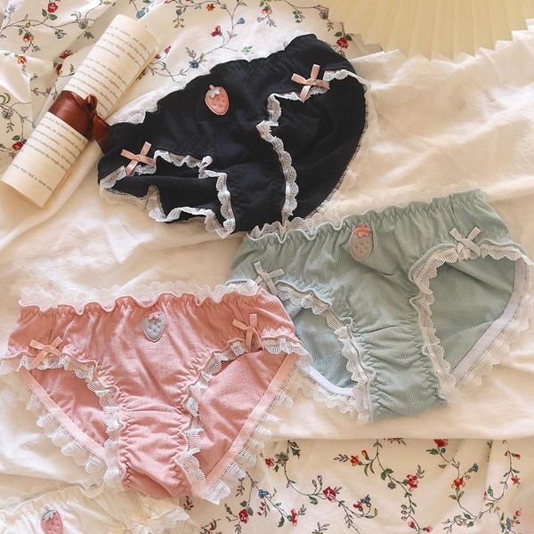 women's panties kawaii lingerie femme cotton seamless briefs strawberry japanese young girl lolita cute panty thong lace underwear wome, Black;pink
women's panties kawaii lingerie femme cotton seamless briefs strawberry japanese young girl lolita cute panty thong lace underwear wome, Black;pink