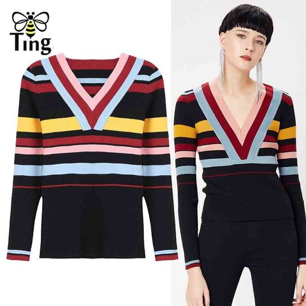 arrival designer casual style striped knitting pullovers sweater lady skinny knitted sweaters fashion streetwear 210513, White;black
arrival designer casual style striped knitting pullovers sweater lady skinny knitted sweaters fashion streetwear 210513, White;black